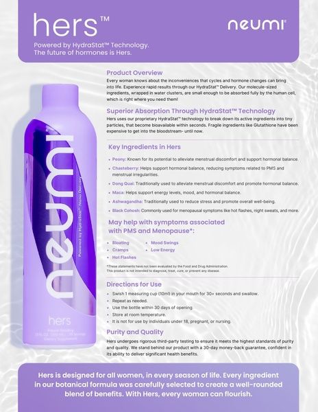 Hers Product Information Sheet