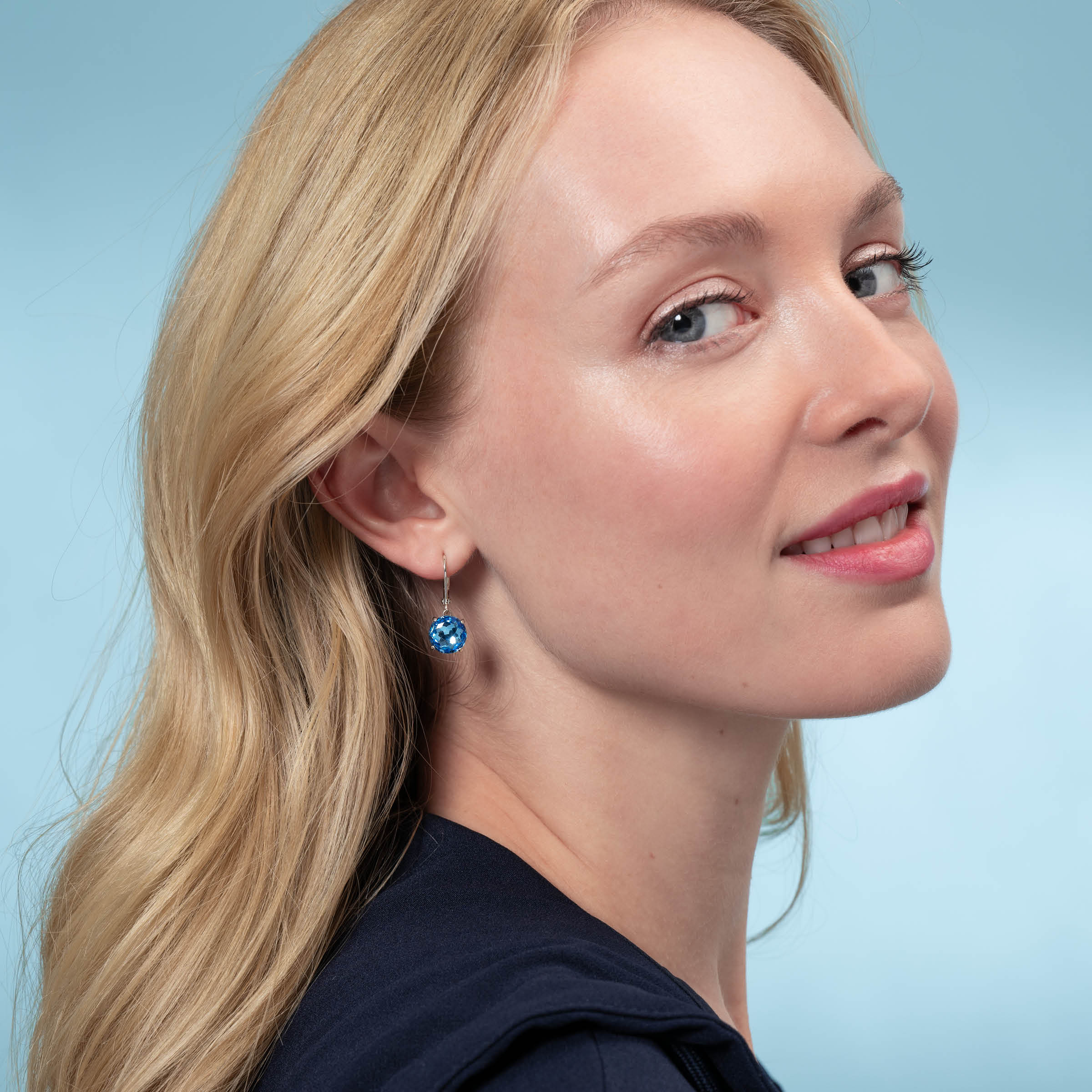 Ella Earrings, Ice Blue — view 3