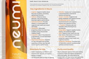 Neuro Product Information Sheet