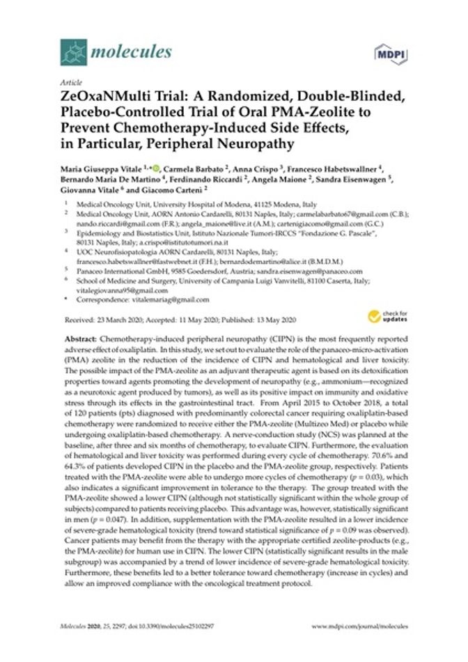 Clinoptilolite-reduce-oxaliplatin-adverse-effects