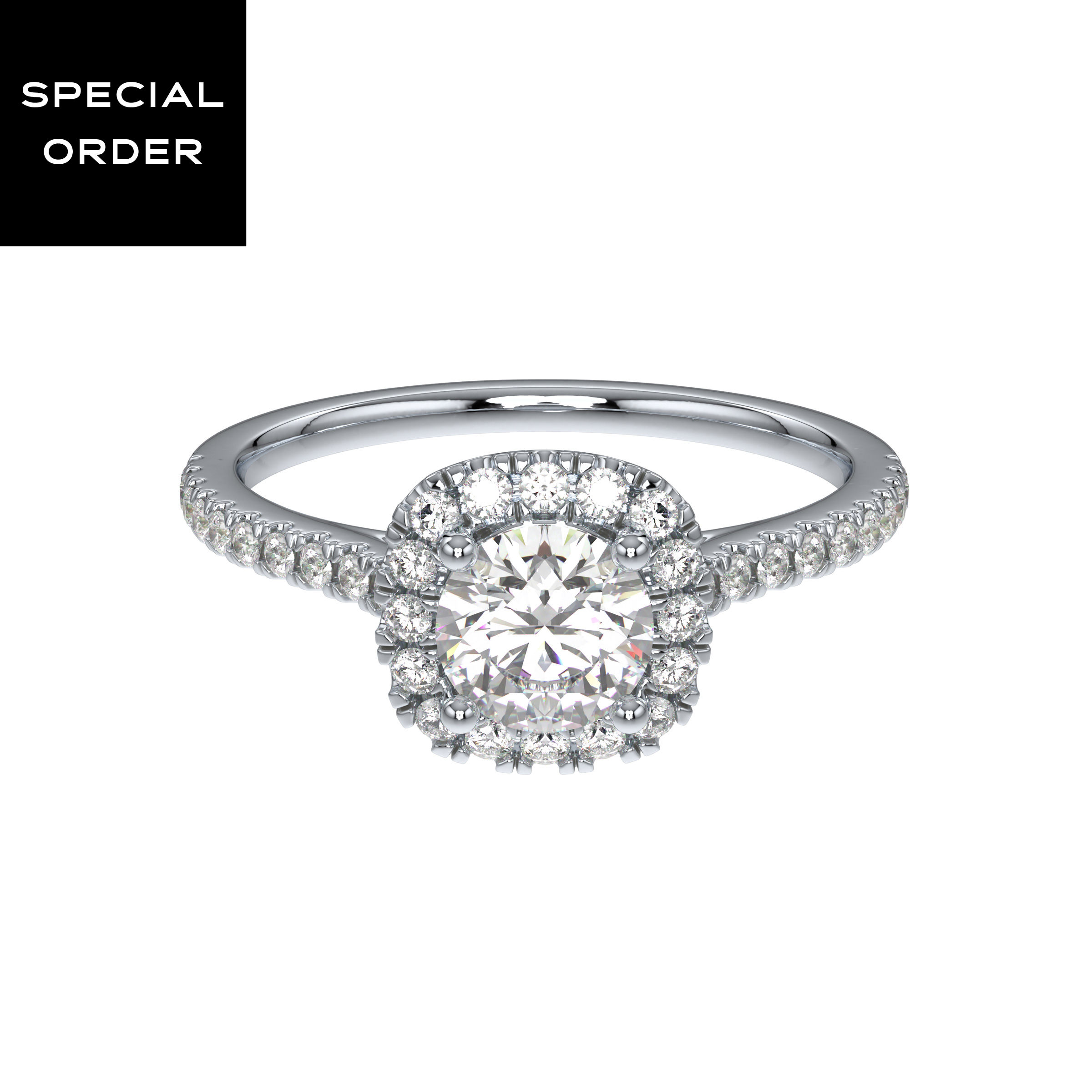 Signature Ring, Lab-Grown Diamonds, .75 ct tw, 14K White Gold