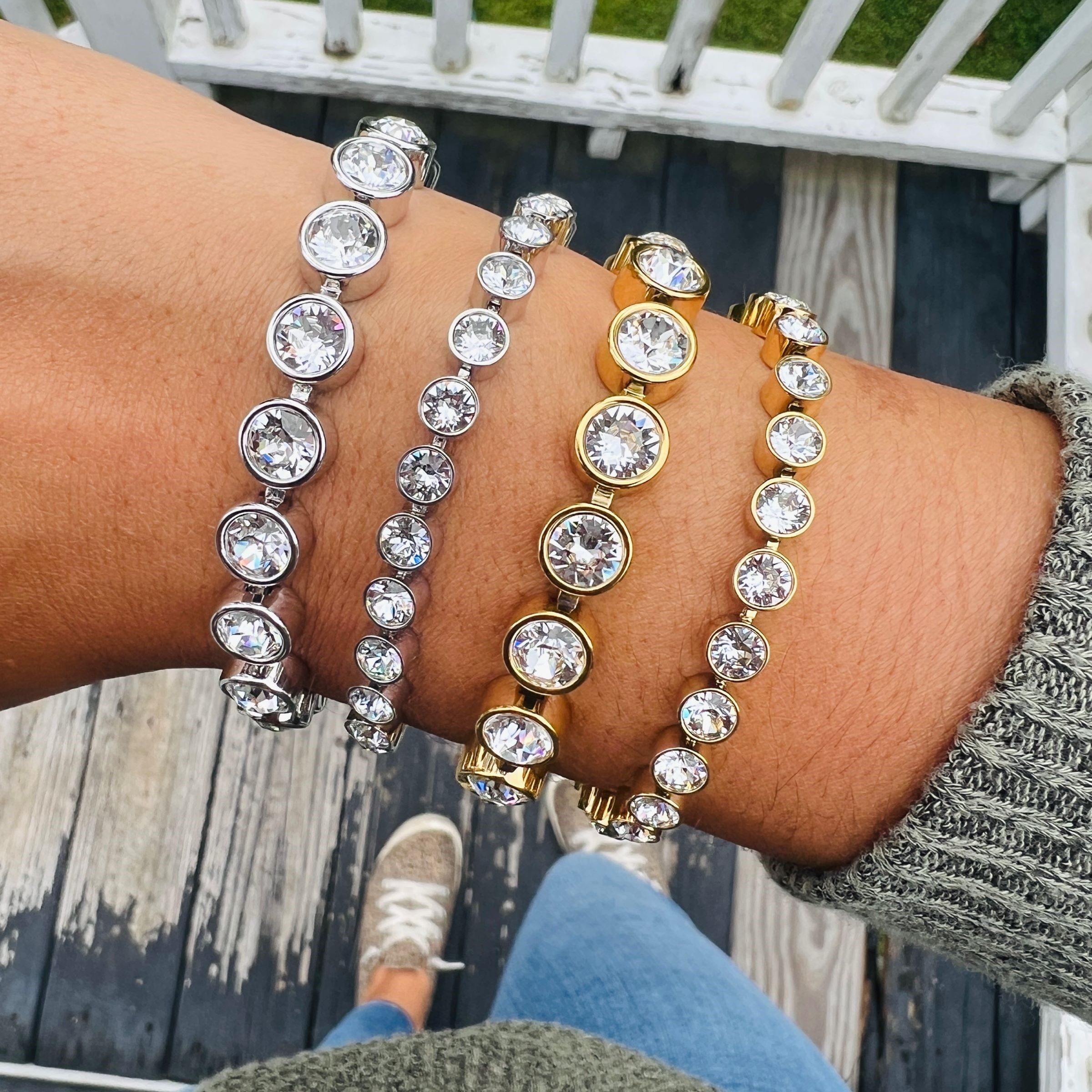 Mini Ice Bracelet, Golden — view 2