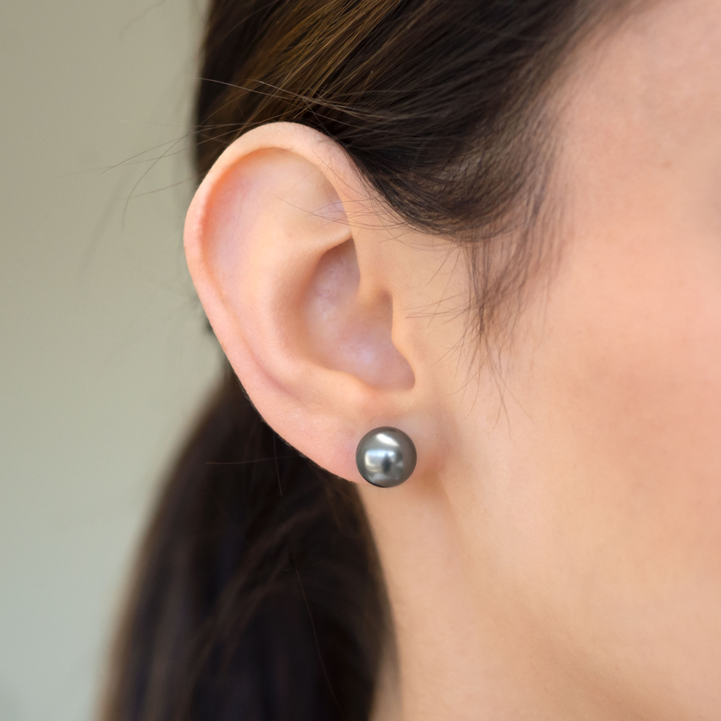Flipside Earrings, Grey — view 2