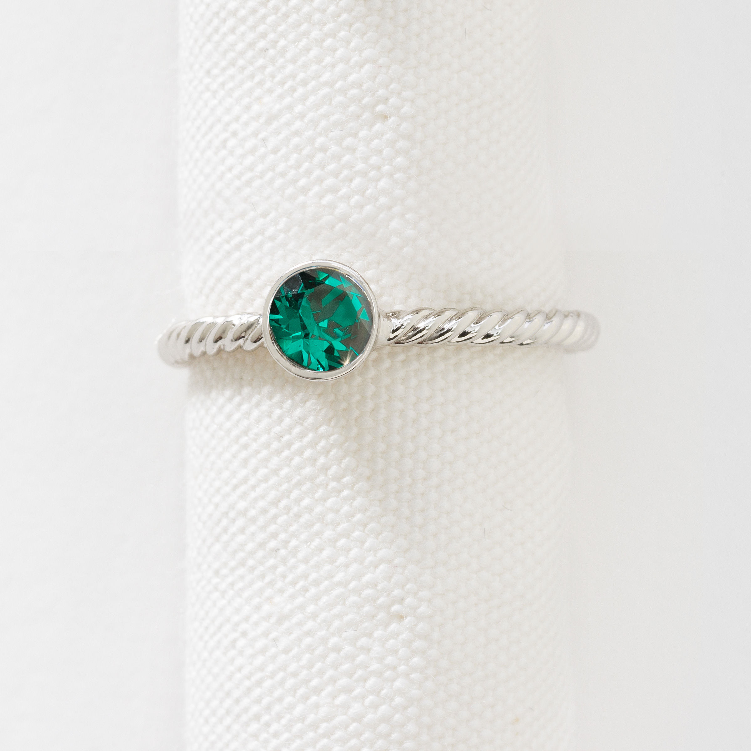 May Birthstone Ring — view 3