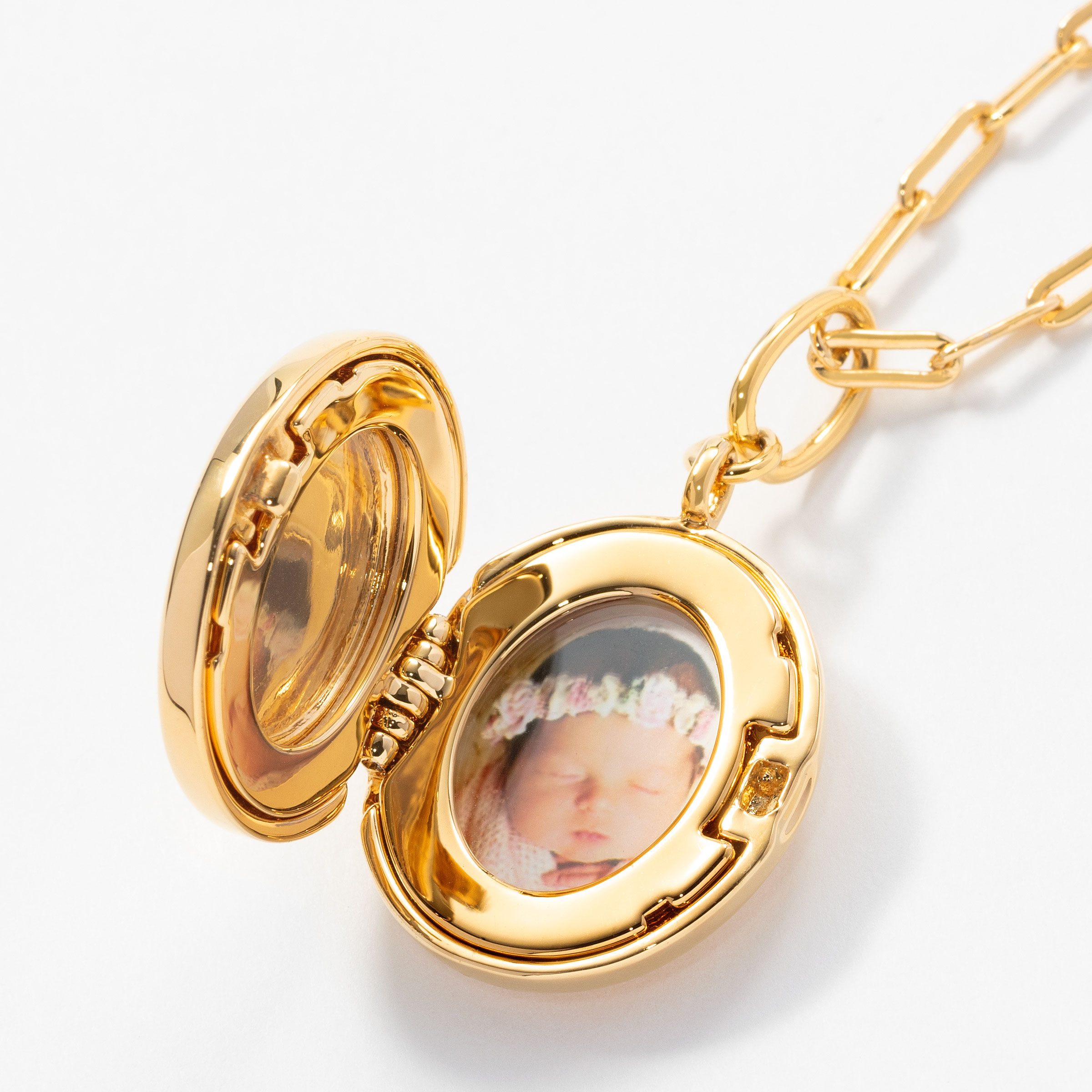 Locket Pendant, Golden — view 4