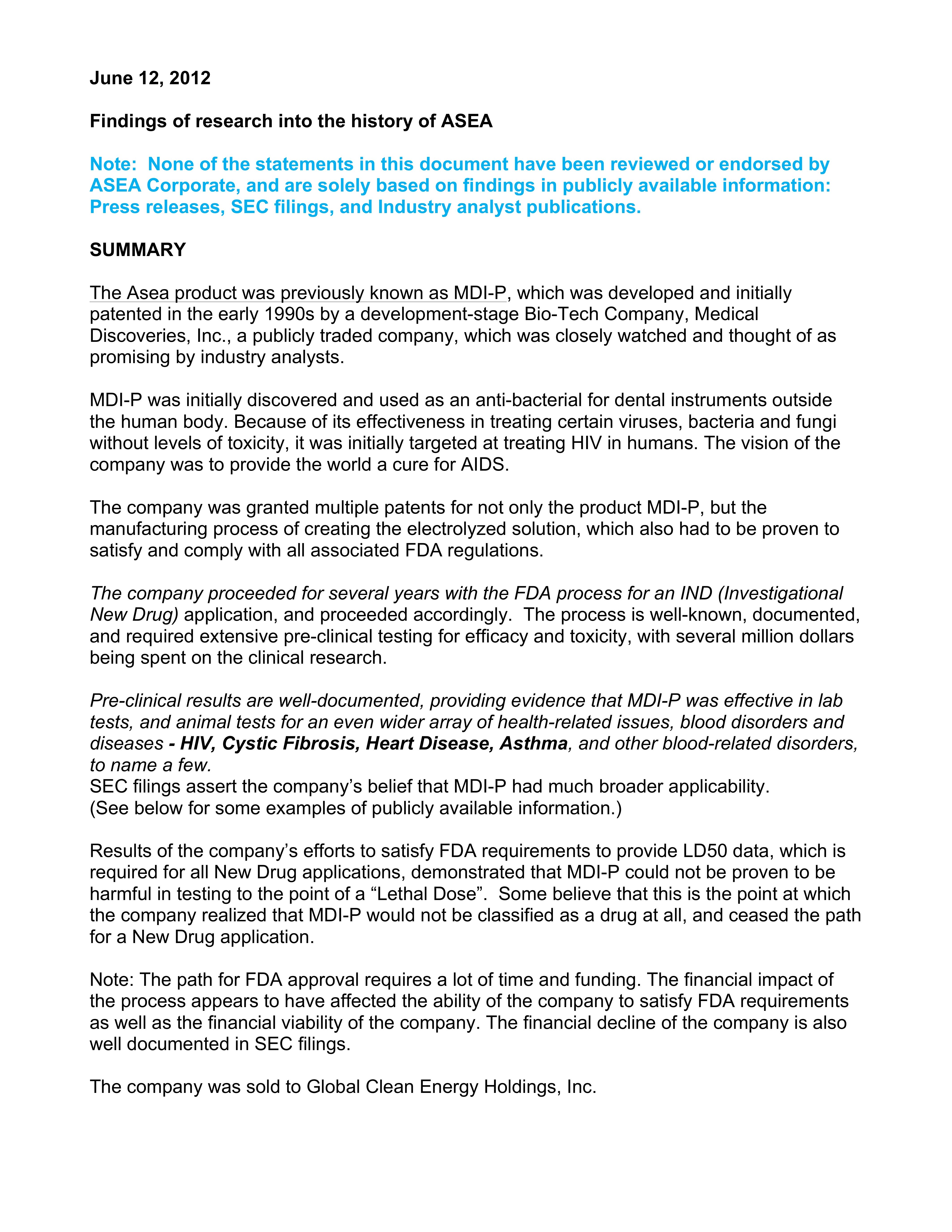 Asea History - MDI-P to ASEA