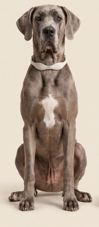 A great dane wearing the Tobi collar