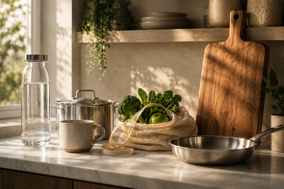 PlasticTox kit in a calm kitchen environment