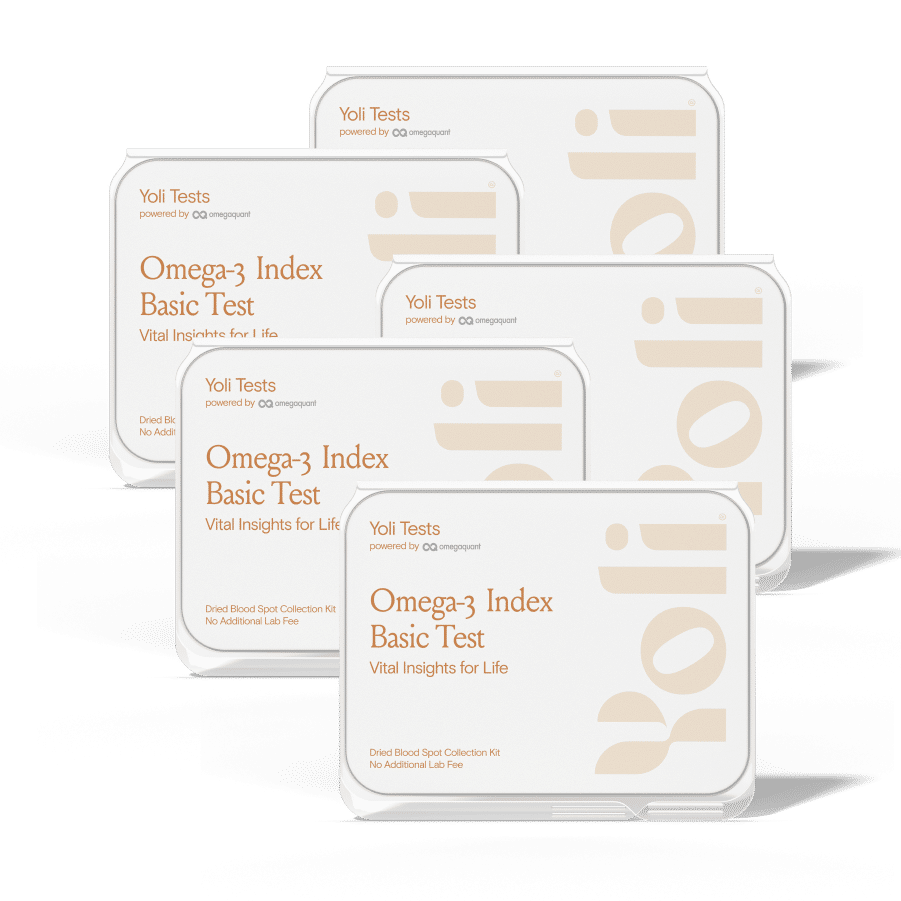 Vital Yoli Tests Omega-3 Index Test Kit Bundle: 5-Pack