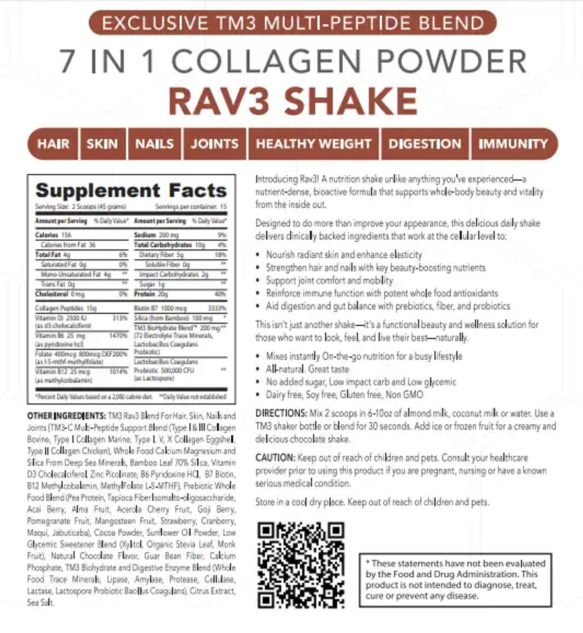 RAV3 Multi Peptide Chocolate Shake (RAVE) — image 5