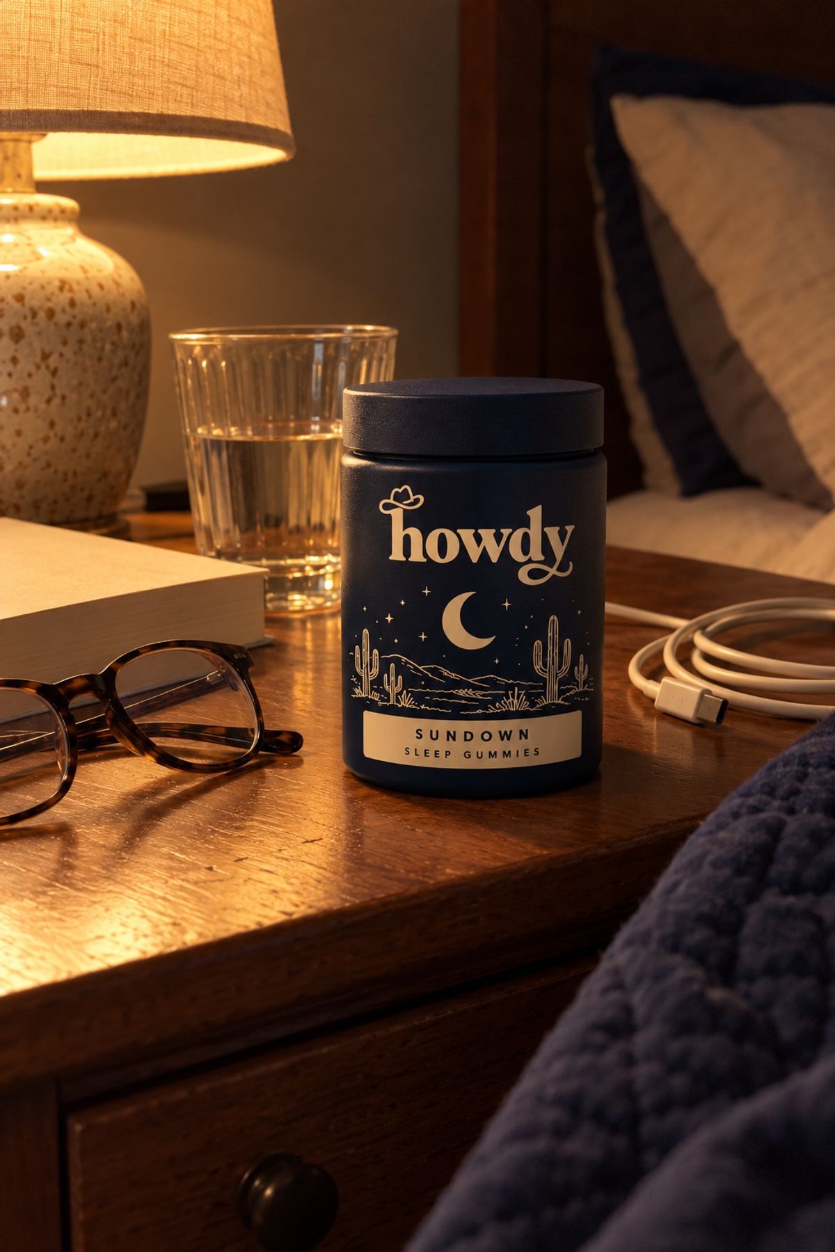 Priya K. with a jar of Howdy Sundown
