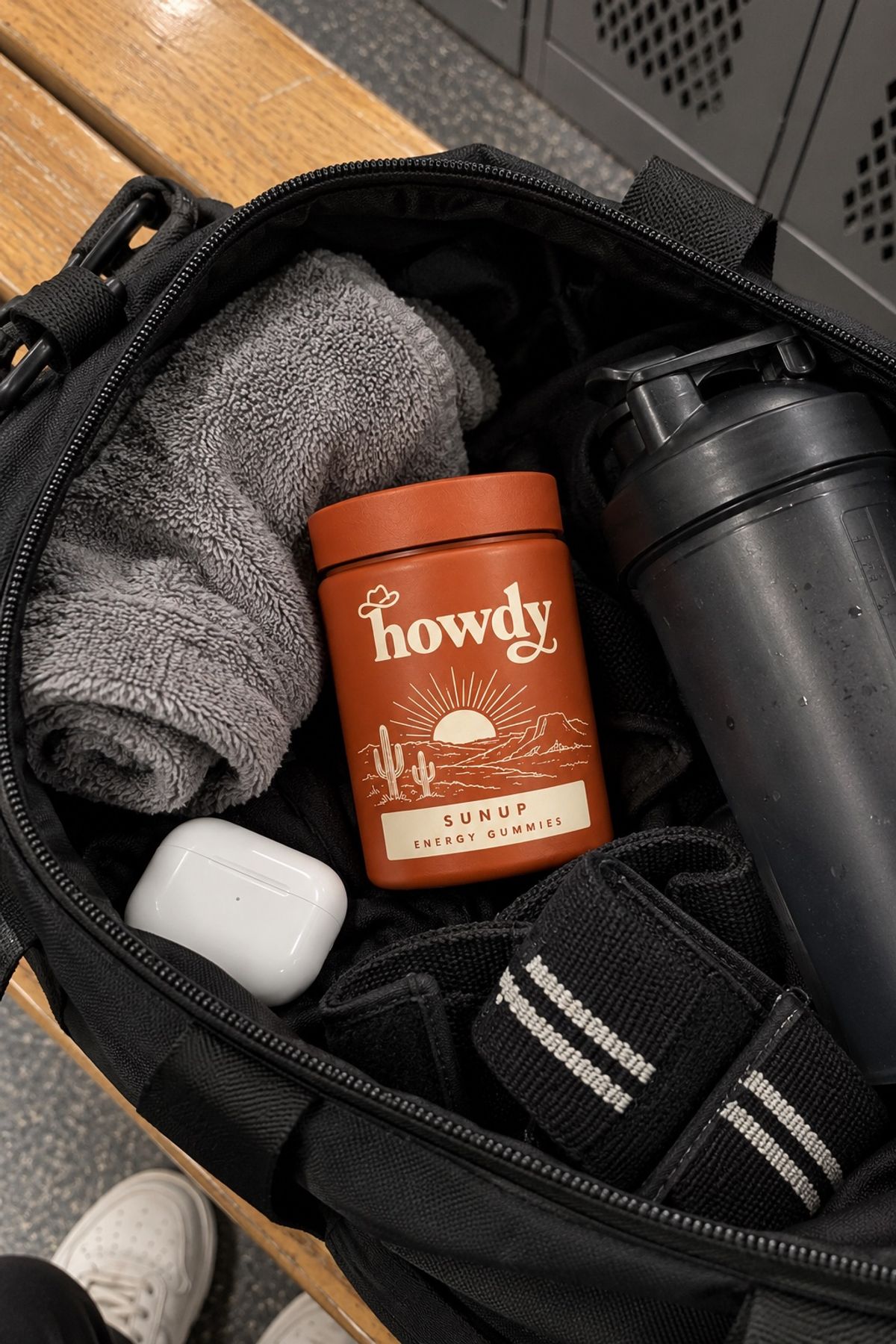 Jordan L. with a jar of Howdy Sunup