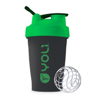 20 ounce Black Classic Blender Bottle with Green Yoli Logo