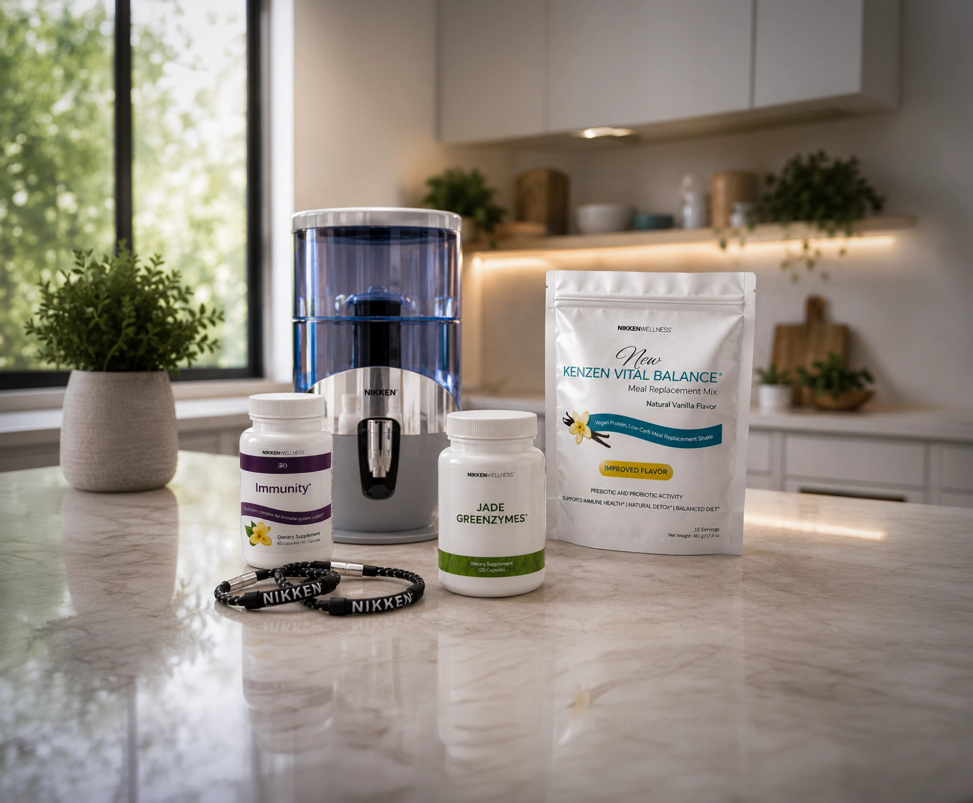 A Nikken home — filtered water, restful sleep, daily nutrition