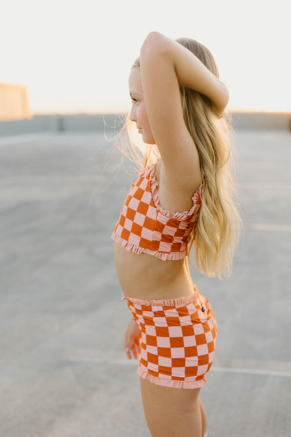 Frankie Shorties - Orange Check
