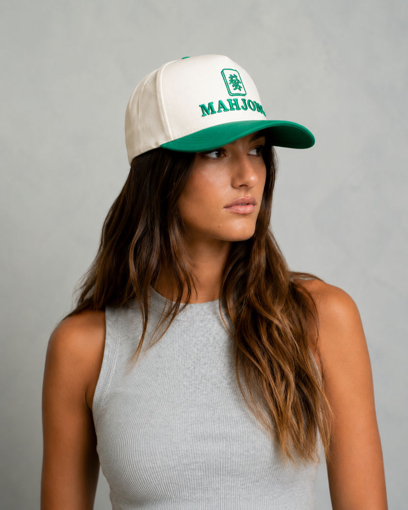 Mahjong Tile Trucker Cap, Green