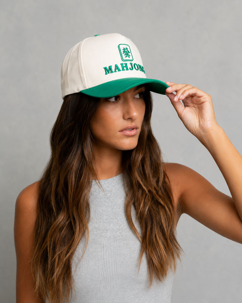 Mahjong Tile Trucker Cap, Green
