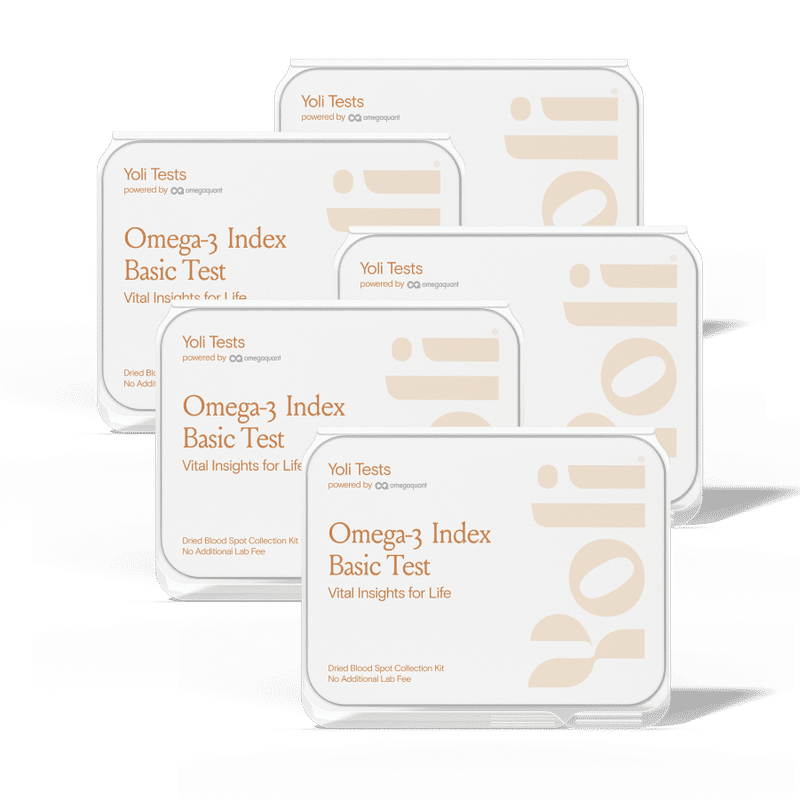 Vital Yoli Tests Omega-3 Index Test Kit Bundle: 5-Pack
