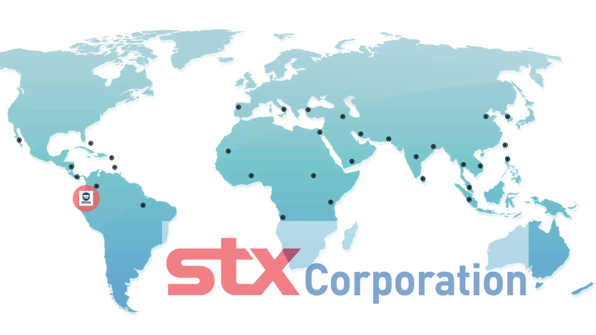 imagen de de mapa con logo de stx