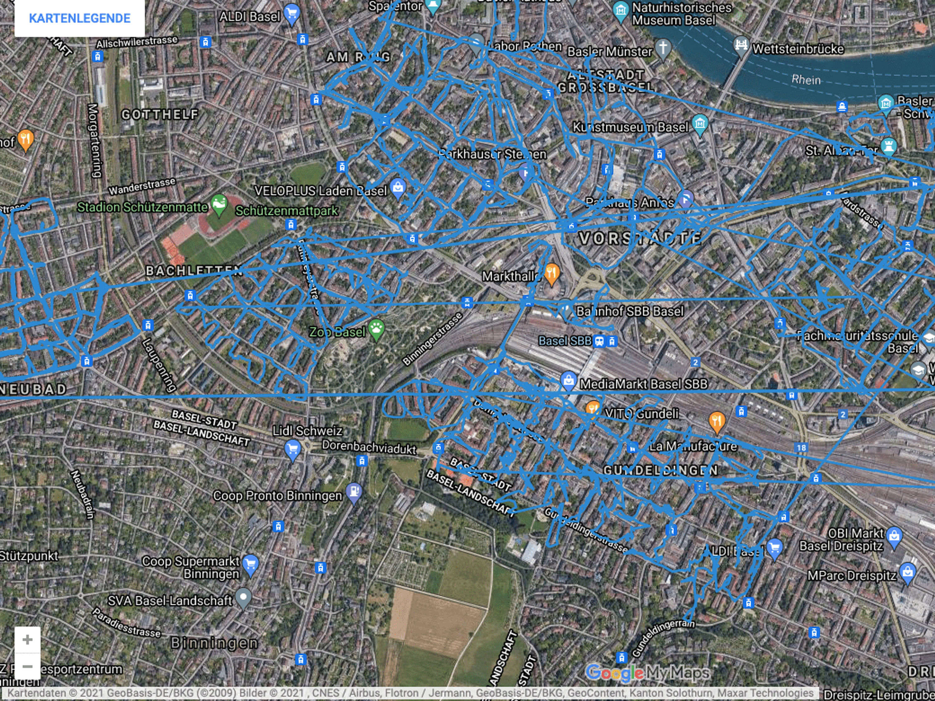 Beispiel GPS Tracking Basel