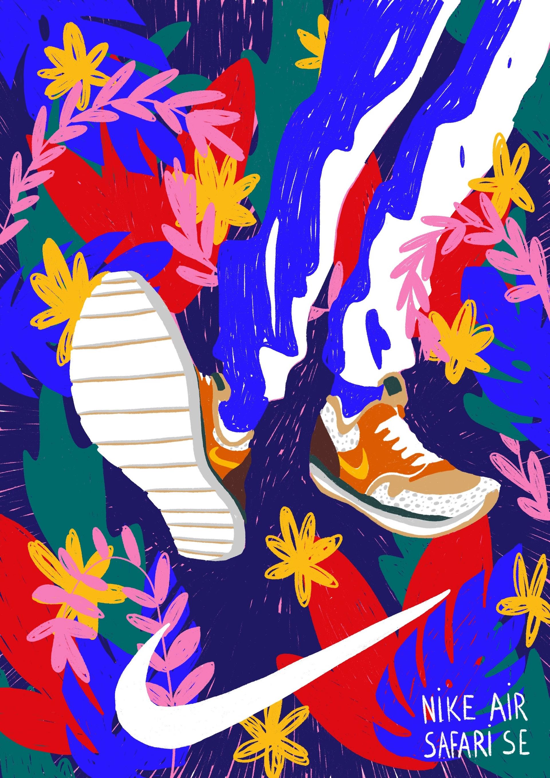 DONATIENNE BORIONE NIKE AIR SAFARI SE ILLUSTRATION