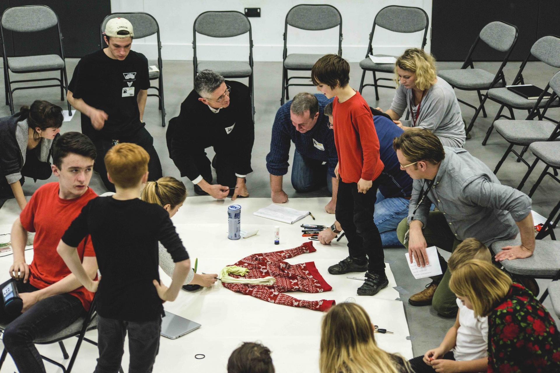 Making Learning Creative continuum students prepare for Tate Exchange 6 Photo by Sarah Packer