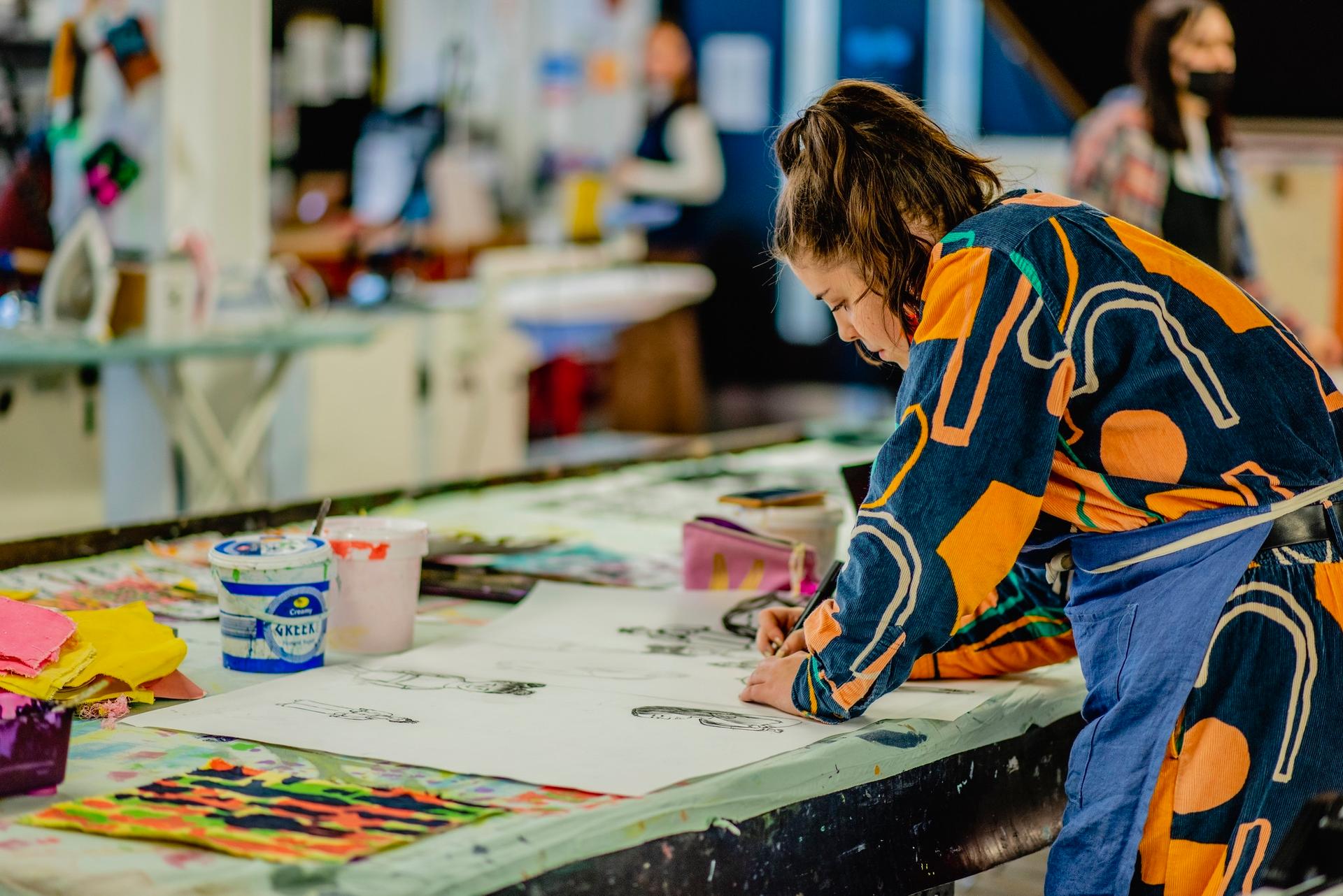 Textiles dye workshop Arts Uni Plymouth