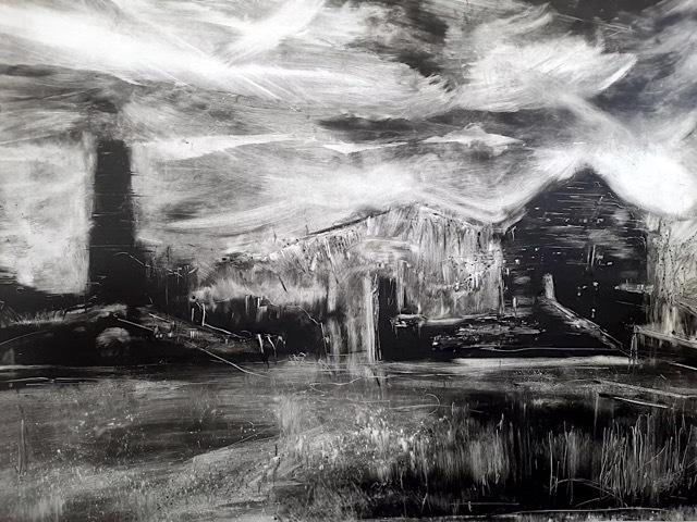 monotype printing work by Jenna Gunnings