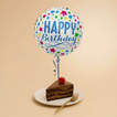 Birthday Balloon with Chocolate Cake Slice