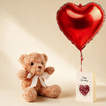 Anniversary Teddy n Heart Balloon 