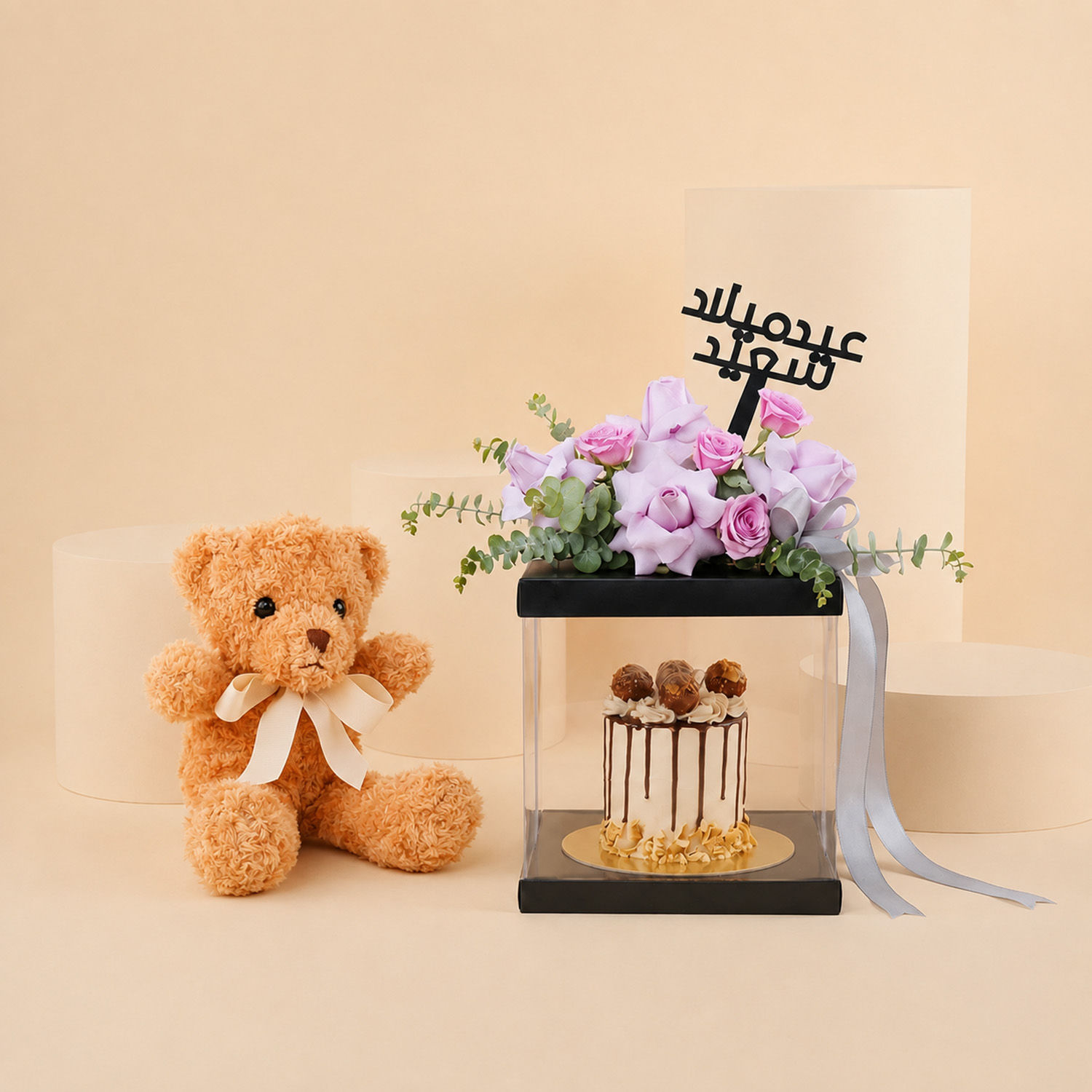 Birthday Rose Stand | Cake With Teddy Bear