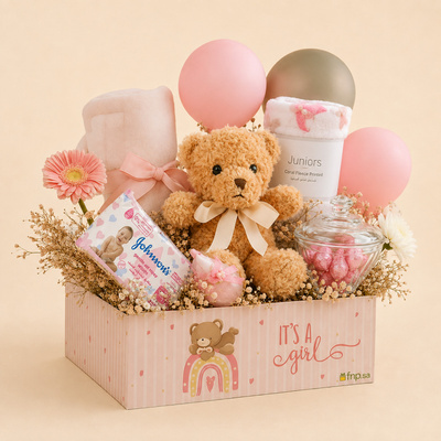 It's A Girl Celebration Gift Box n Balloons