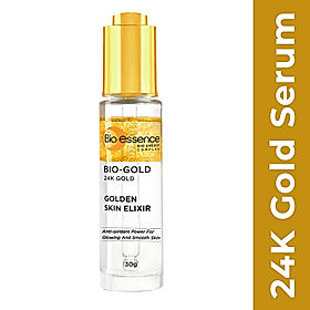 24K Gold Skin Elixir - Face Serum Fights Hyper-pigmentation & Dark Spots, Skin Lightening, 30g
