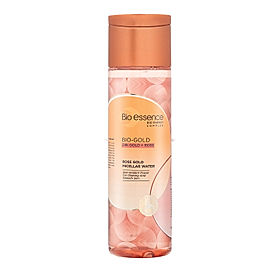 24K Rose Gold Micellar Water - Waterproof Makeup Remover, Cleanses Pollution & Impurities, 190ml