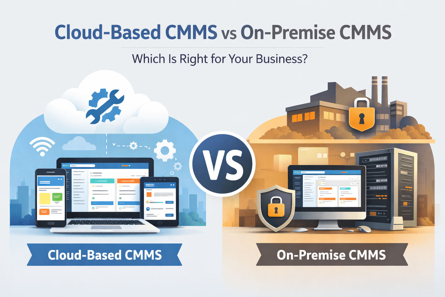 CMMS السحابي مقابل CMMS المحلي: أيهما مناسب لشركتك؟