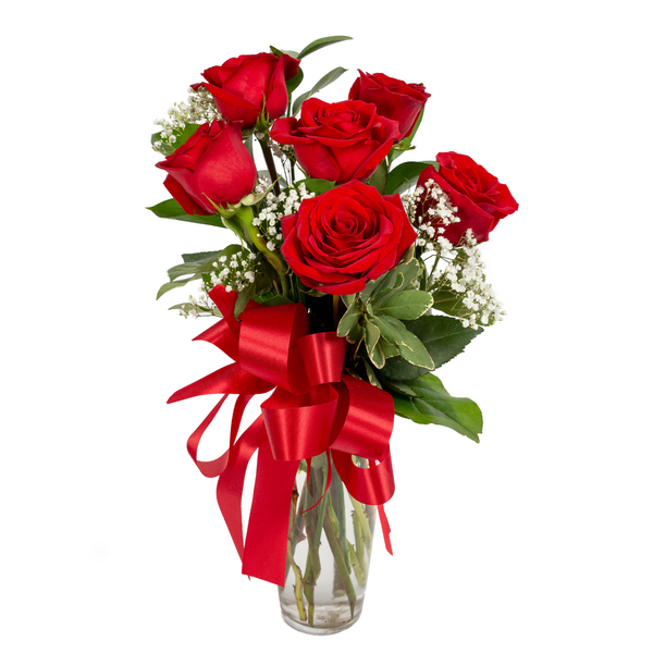 Pink and Red Fresh Flower Bouquet with Roses and Italy