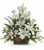 Peaceful White Lilies Basket