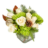 Winter Blooms Of Green And White - Floral Arrangement