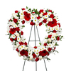 Red Sympathy Heart Wreath