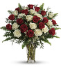 Teleflora's Yours Truly Red and White Rose Arrangement