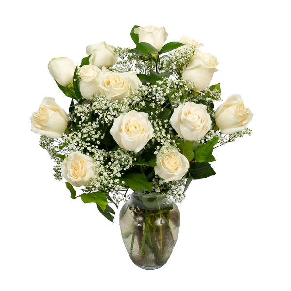 Simply White Rose Flowers  SAME-DAY Delivery - Forest of Flowers (Oakville)