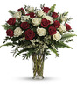 Teleflora's Yours Truly Red and White Rose Arrangement