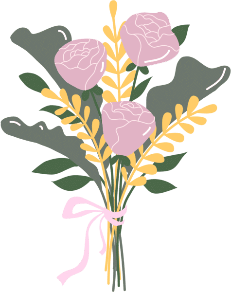 illustration of our hand-tied Bouquet Flower Subscription