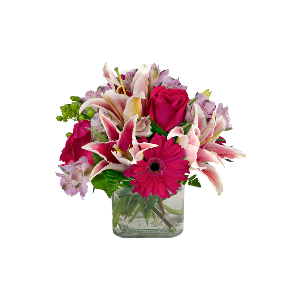 Pink Paradise featuring Pink Oriental Lilies and Hot Pink Gerberas