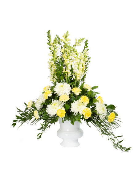 Comfort & Blessings All White Sympathy Arrangement, Carithers