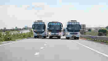 Happy family ready for vacation trip