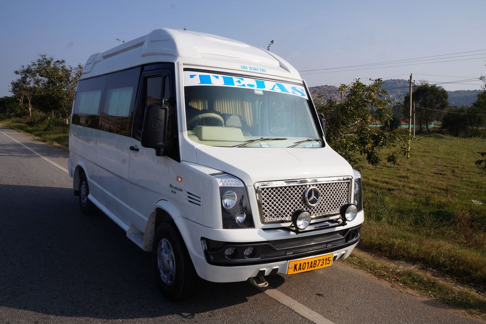 Rear angle of traveller showing spacious luggage area