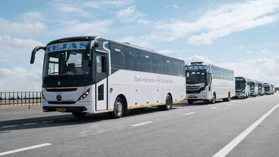 Luxury tempo traveller rear angle