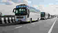 Tourist tempo traveller parked at scenic location