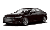 A burgundy Audi A6 sedan with a sleek design, chrome accents, and distinctive grille, parked on a plain background.